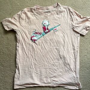 kids light pink nike t-shirt